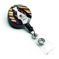 Carolines Treasures Basset Hound Candy Cane Holiday Christmas Retractable Badge Reel LH9239BR